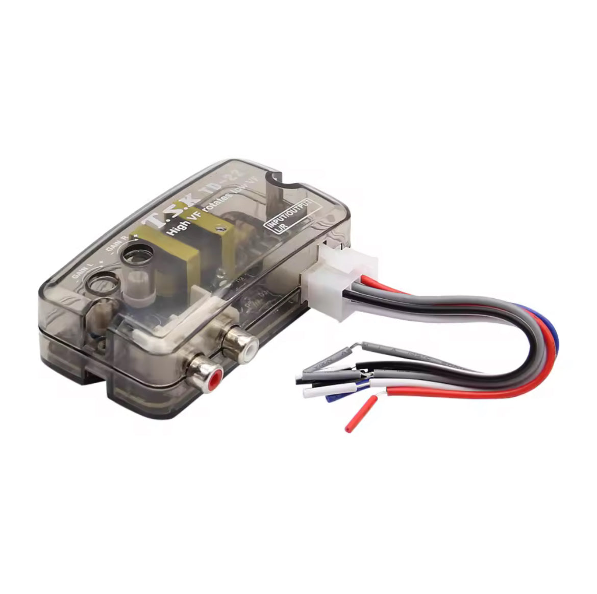Convertisseur Niveau Audio pour voiture, 12V RCA stéréo