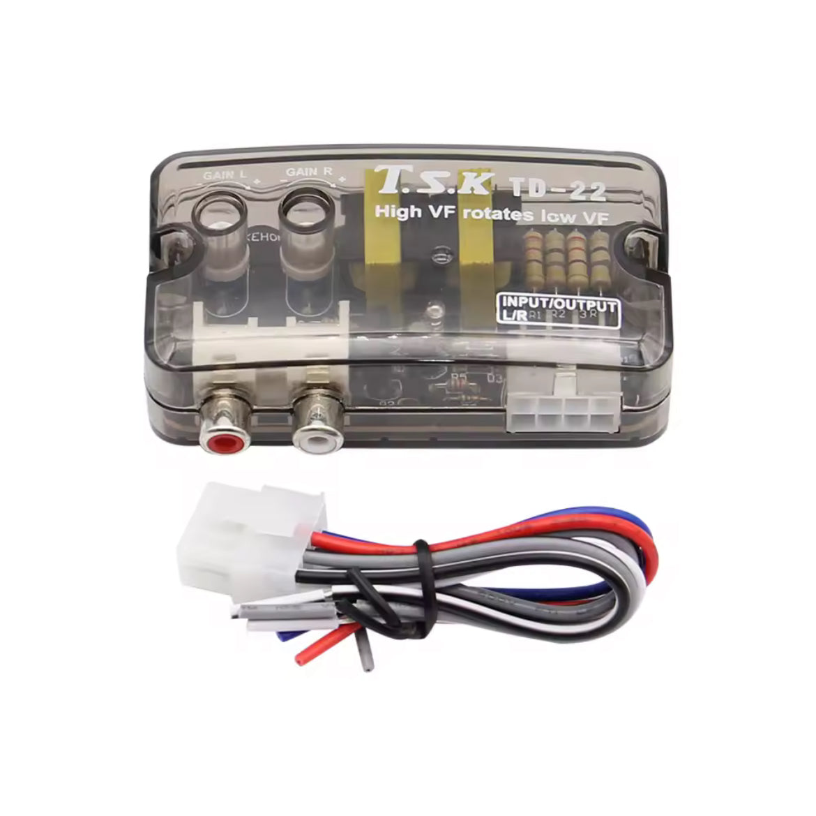 Convertisseur Niveau Audio pour voiture, 12V RCA stéréo