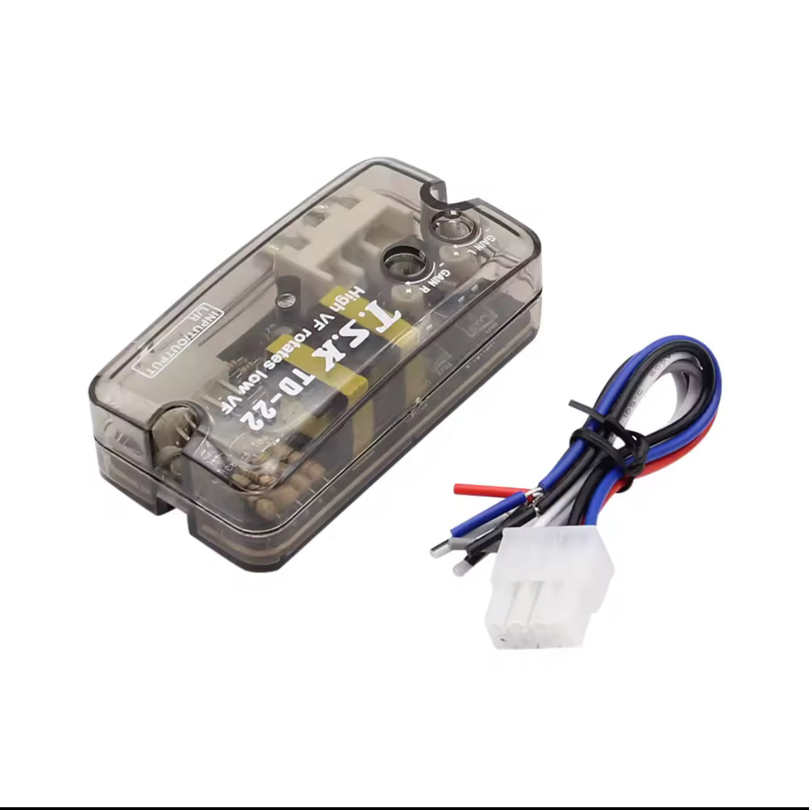 Convertisseur Niveau Audio pour voiture, 12V RCA stéréo