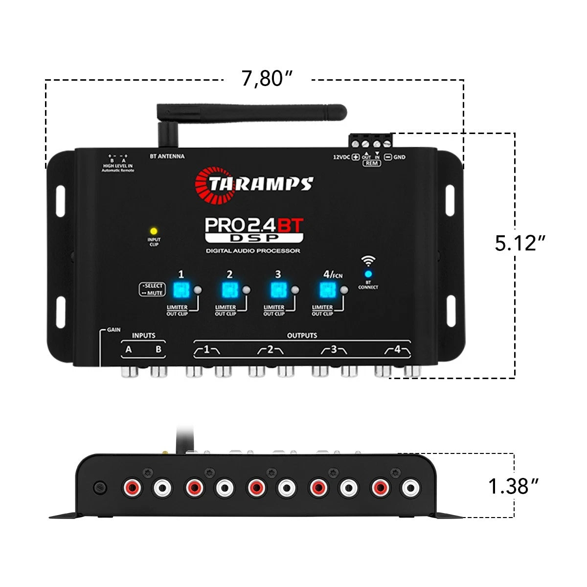 Taramps Pro 2.4 BT DSP – Processeur Audio Numérique Bluetooth