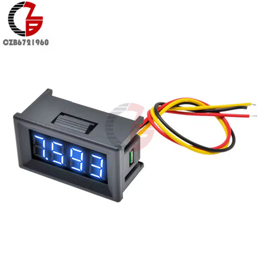 Voltmètre numérique 0.36 "DC 0-100V, compteur de tension de voiture 12V 48V 60V